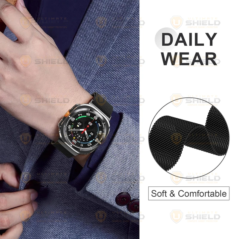 بند آلتیمیت شیلد مدل Milanese UL مناسب برای ساعت هوشمند سامسونگ Galaxy Watch 7 Ultra 47mm