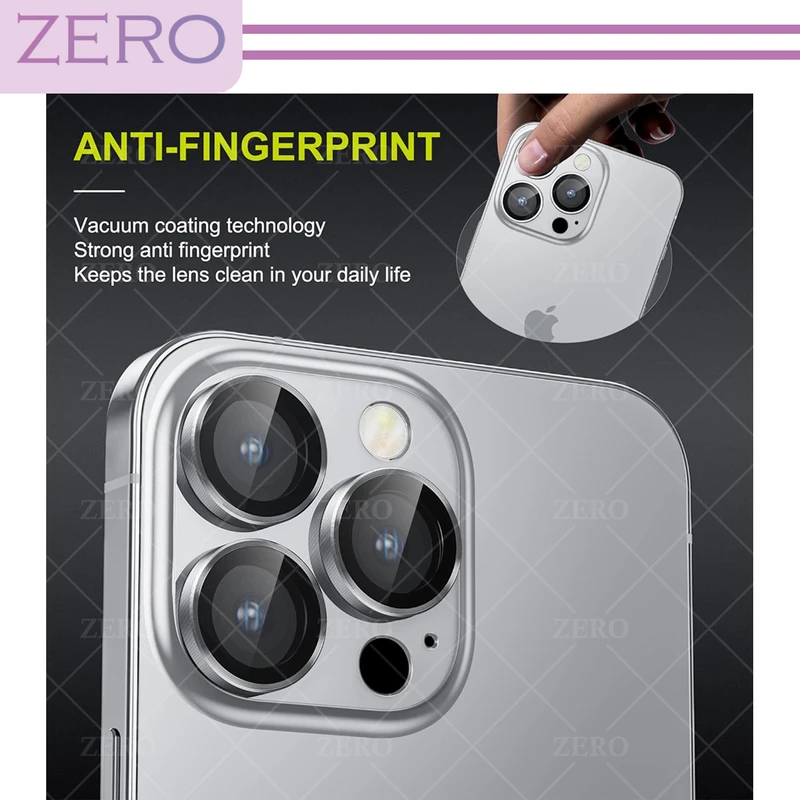محافظ لنز دوربین زیرو مدل Ring-Metal-ZR مناسب برای گوشی موبایل اپل Iphone 15 Pro