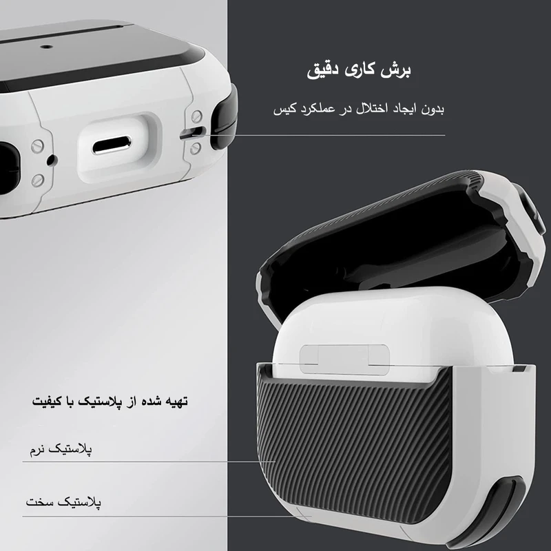 کاور زیرو مدل Eggshell ZR مناسب برای کیس اپل Airpods 4 / 4 ANC