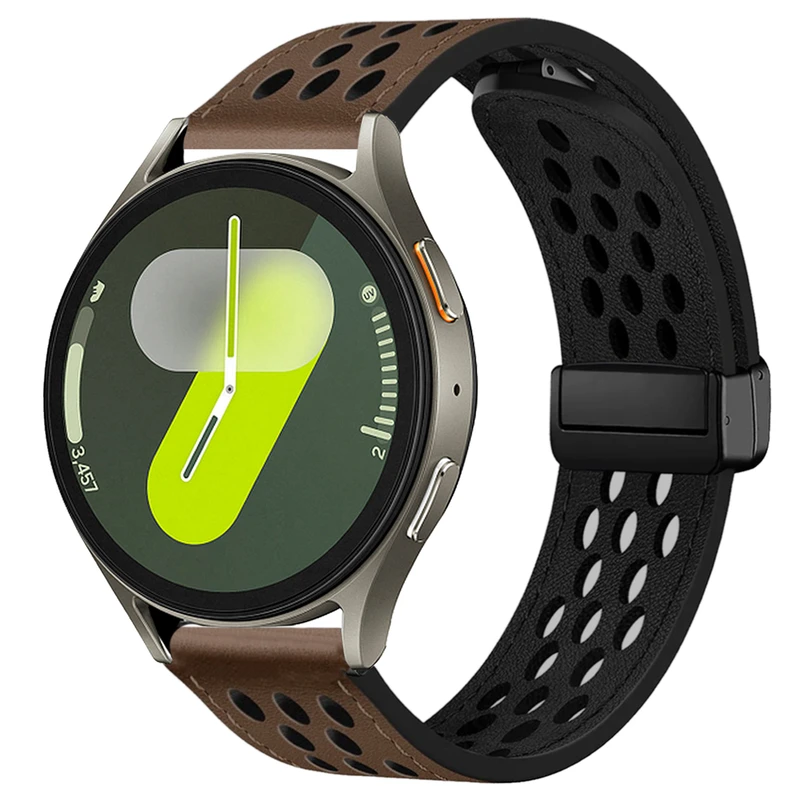 بند اسپریگ مدل Nk Leather magnet مناسب برای ساعت هوشمند سامسونگ Galaxy Watch 4 40mm / 5 40mm / 6 40mm / 7 40mm / FE 40mm