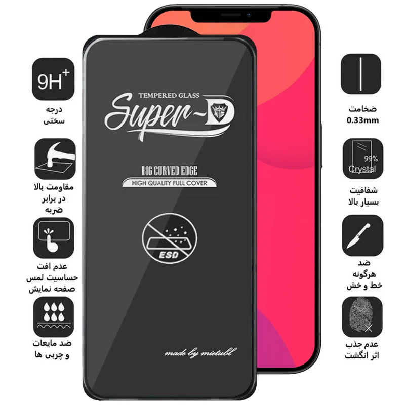 محافظ صفحه نمایش آکوآرا مدل Superd-ESD مناسب برای گوشی موبایل اپل iPhone X / Xs / 11 Pro