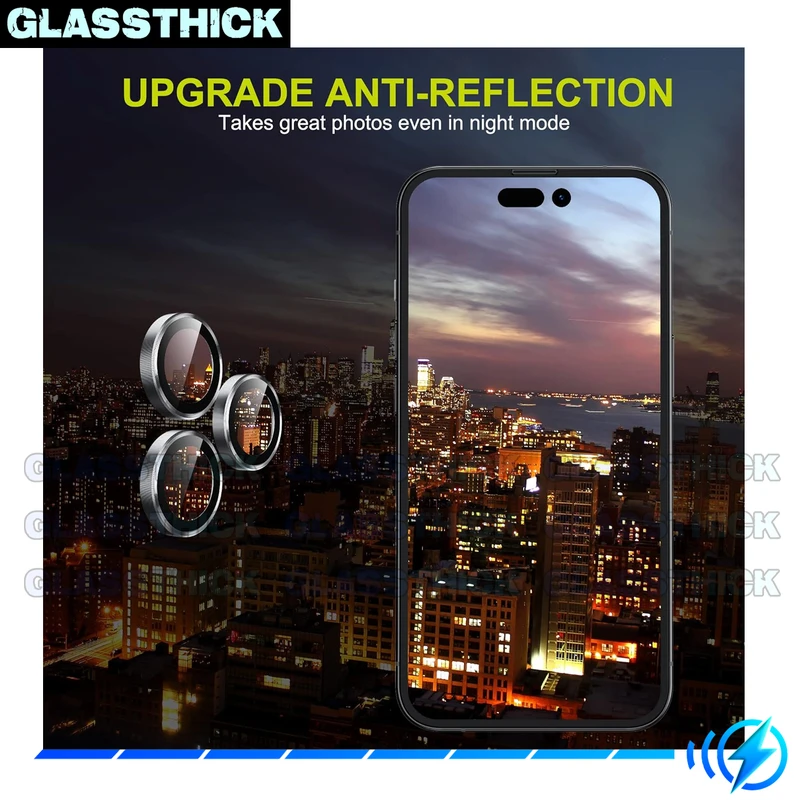 محافظ لنز دوربین گلستیک مدل Ring-Metal-GL مناسب برای گوشی موبایل اپل Iphone 15 Pro Max