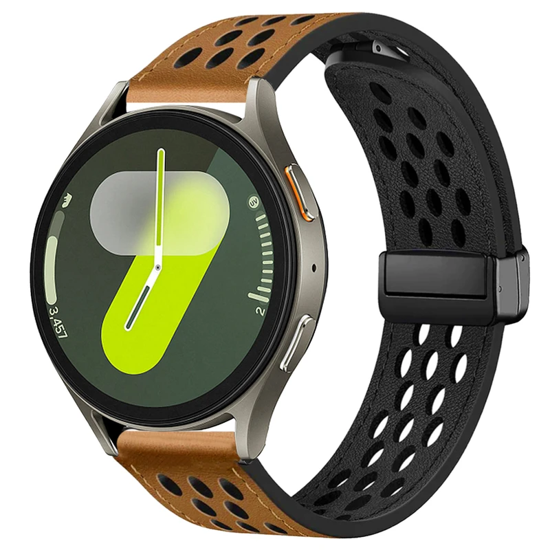 بند اسپریگ مدل Nk Leather magnet مناسب برای ساعت هوشمند سامسونگ Galaxy watch 6 40mm / 6 44mm / 6 classic 43mm / 6 classic 47mm