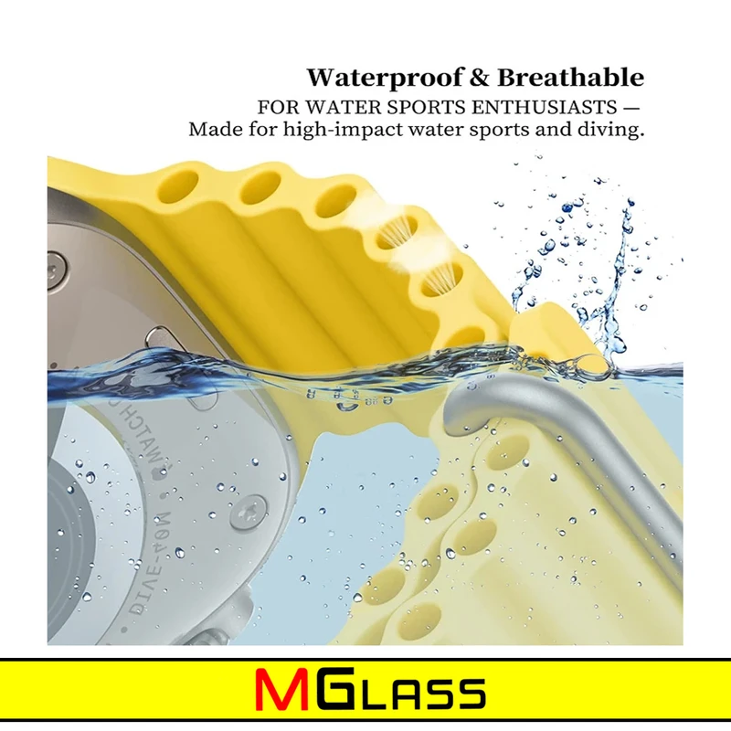 بند ام‌گلس مدل Ocean مناسب برای ساعت هوشمند هاینو تکو T89 Ultra Max