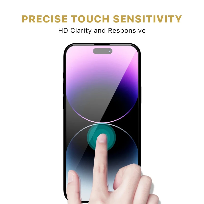 محافظ صفحه نمایش آکوآرا مدل Full AKU مناسب برای گوشی موبایل اپل iPhone 14 Pro مجموعه دو عددی