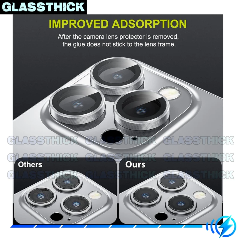 محافظ لنز دوربین گلستیک مدل Ring-Metal-GL مناسب برای گوشی موبایل اپل Iphone 15 Pro