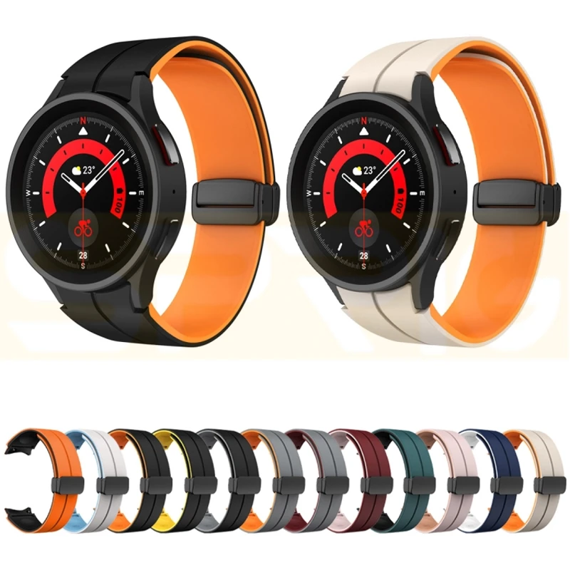 بند اسپریگ مدل Silicone MAG ORG DualC مناسب برای ساعت هوشمند سامسونگ Galaxy Watch 6 classic 43mm / 47mm