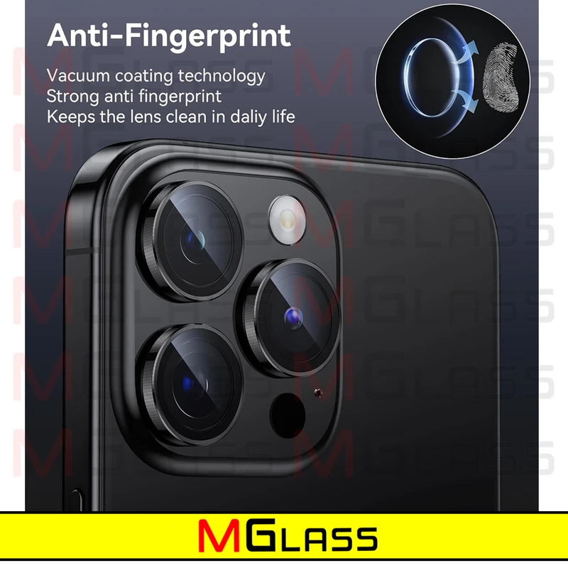 محافظ لنز دوربین ام‌گلس مدل Ring-Metal-MG مناسب برای گوشی موبایل اپل Iphone 15 Pro