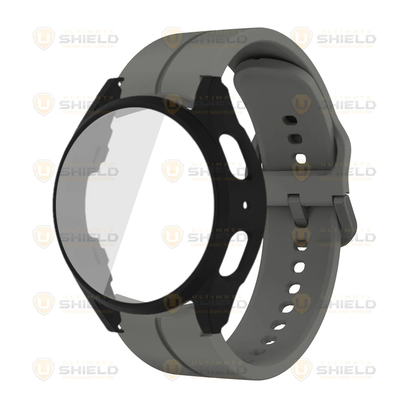 بند آلتیمیت شیلد مدل Silic ORG_GRD مناسب برای ساعت هوشمند سامسونگ Galaxy Watch 4 Classic 46mm به همراه کاور