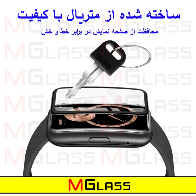 محافظ صفحه نمایش نانو ام‌گلس مدل Pmma-MG مناسب برای ساعت هوشمند امیزفیت Bip S