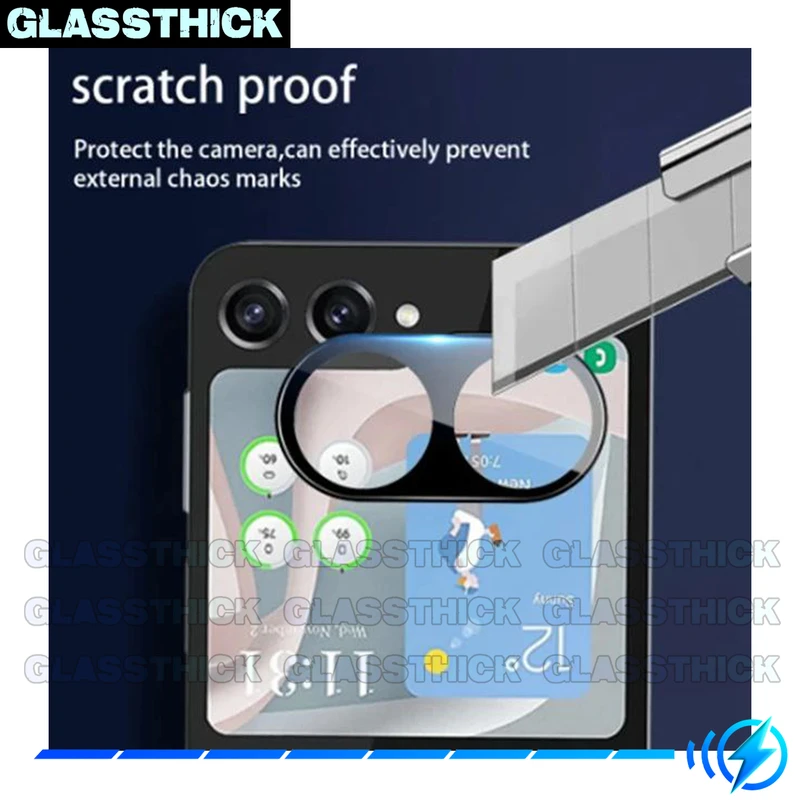 محافظ لنز دوربین گلستیک مدل 3D-GL مناسب برای گوشی موبایل سامسونگ Galaxy Z Flip 5