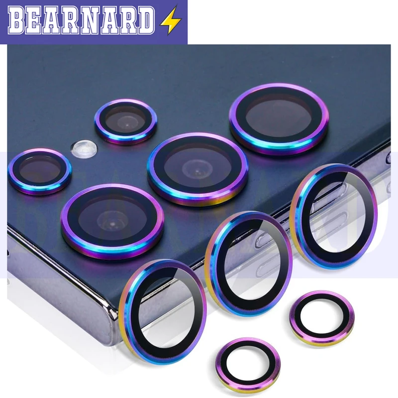 محافظ لنز دوربین برنارد مدل Colorful Ring BR مناسب برای گوشی موبایل سامسونگ Galaxy S23 Ultra