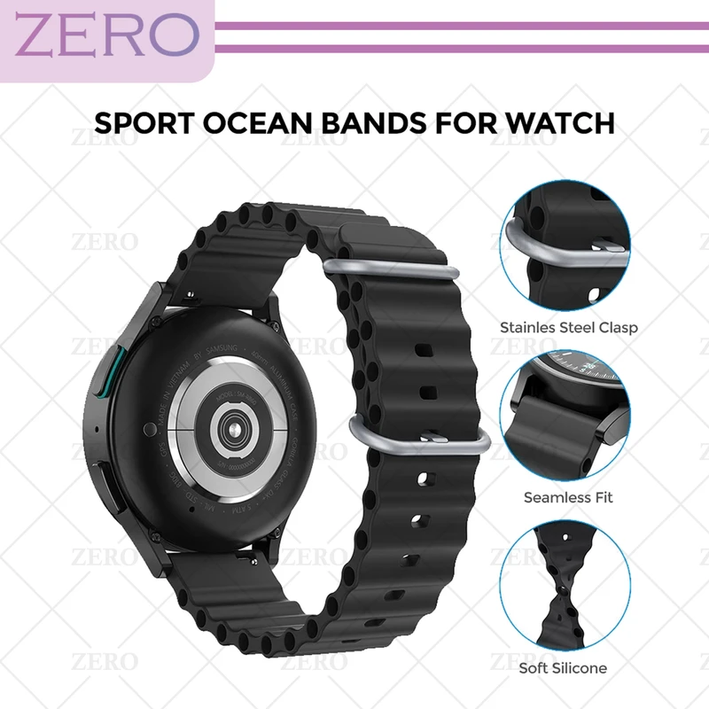 بند زیرو مدل Ocean-ZR مناسب برای ساعت هوشمند هپی تاچ K59 / K59 Pro