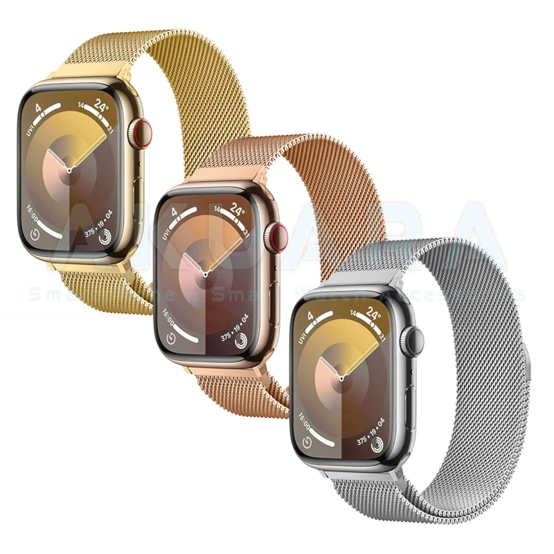 بند آکوآرا مدل Milanese مناسب برای اپل واچ Series 10 46mm Aluminum