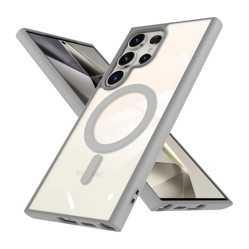 کاور آکوآرا مدل MagSafe BKRNG مناسب برای گوشی موبایل سامسونگ Galaxy S25 Ultra به همراه محافظ لنز دوربین