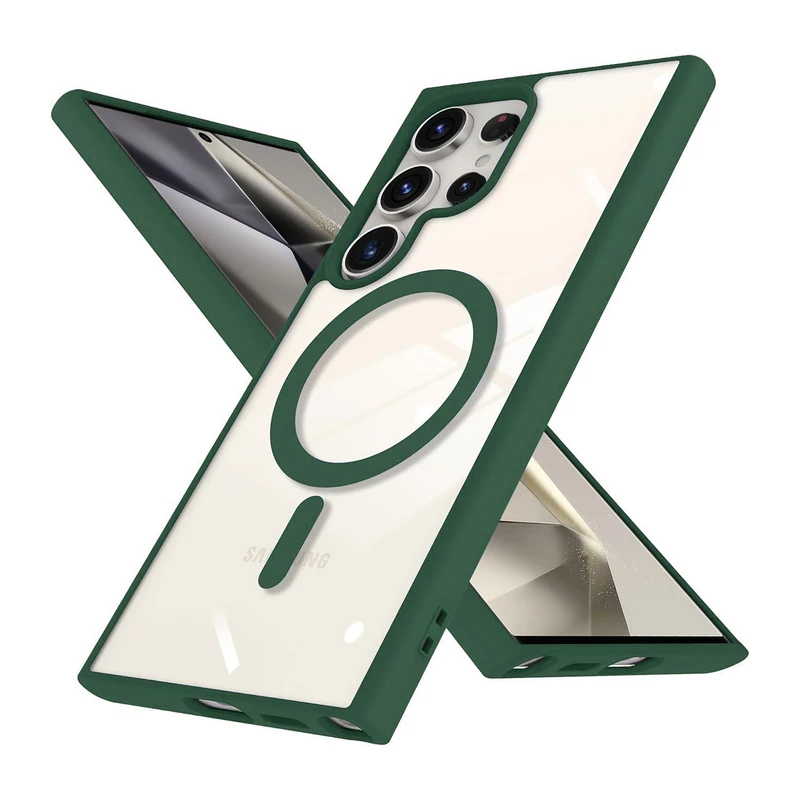 کاور آکوآرا مدل MagSafe BKRNG مناسب برای گوشی موبایل سامسونگ Galaxy S23 Ultra به همراه محافظ لنز دوربین