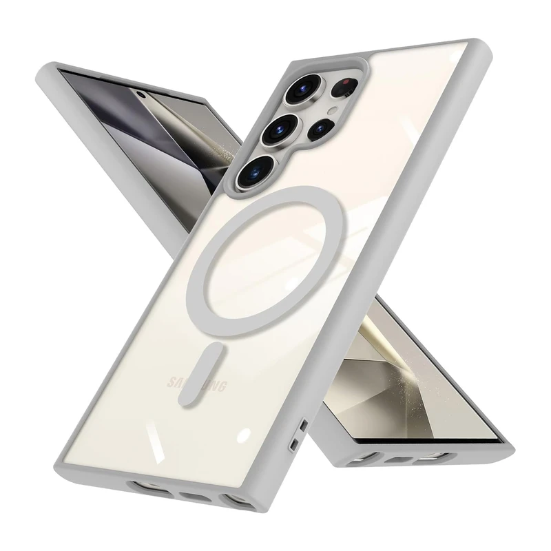کاور آکوآرا مدل MagSafe BKRNG مناسب برای گوشی موبایل سامسونگ Galaxy S23 Ultra به همراه محافظ لنز دوربین