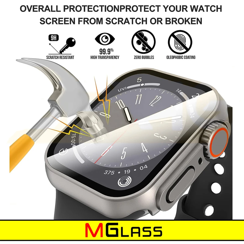 کاور ام‌گلس مدل MG-Ultra مناسب برای اپل واچ Series 4 44mm / Series 5 44mm / Series 6 44mm به همراه محافظ صفحه نمایش
