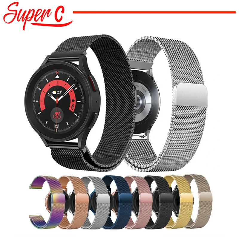 بند سوپرسی مدل Milanese مناسب برای ساعت هوشمند سامسونگ Galaxy Watch 3 41mm / Watch 4 40mm / Watch 4 42mm / Watch 4 44mm / Watch 4 46mm