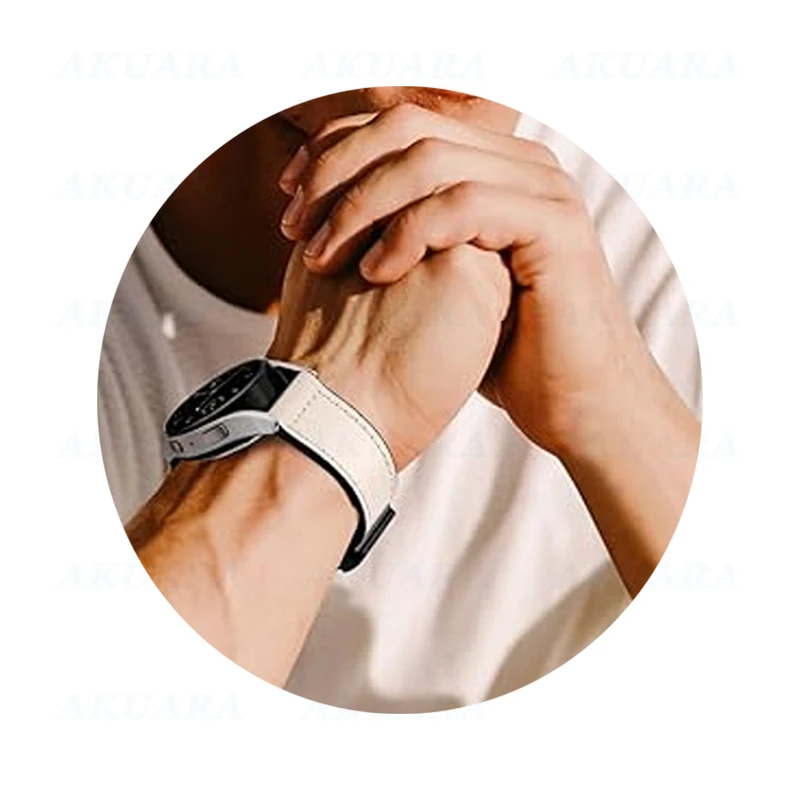 بند آکوآرا مدل Soft WHT Leather AK مناسب برای ساعت هوشمند سامسونگ Galaxy Watch 3 45mm / Gear S3 Frontier / Gear S3 Classic
