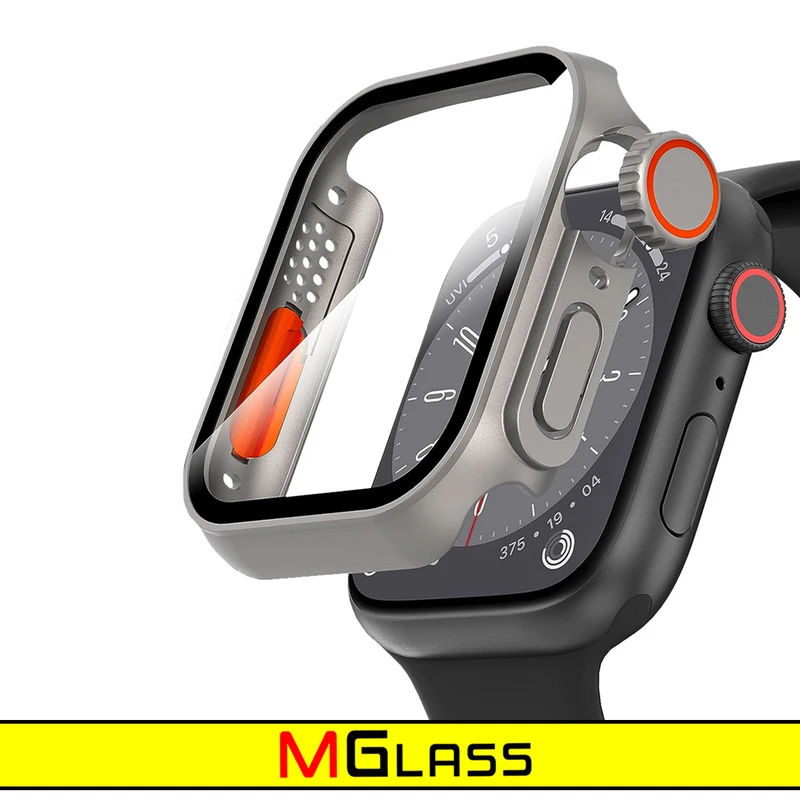 کاور ام‌گلس مدل MG-Ultra مناسب برای اپل واچ Series 4 44mm / Series 5 44mm / Series 6 44mm به همراه محافظ صفحه نمایش
