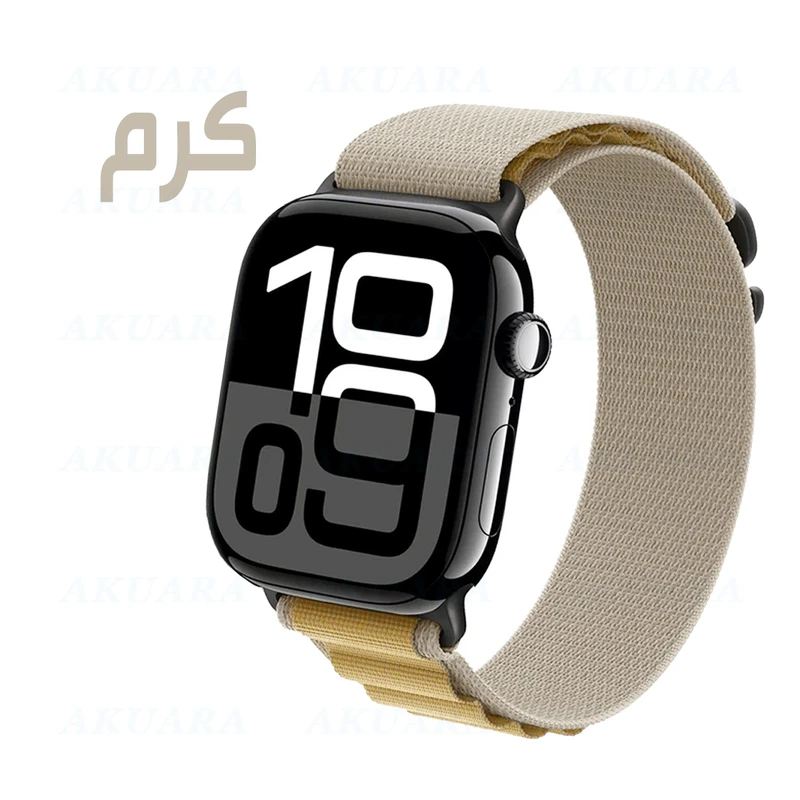 بند آکوآرا مدل Loop Alpine BlackB مناسب برای اپل واچ Series 4 44mm / 5 44mm / 6 44mm / Se 44mm / 7 45mm / 8 45mm