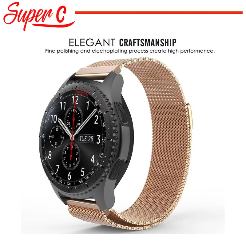 بند سوپرسی مدل Milanese مناسب برای ساعت هوشمند سامسونگ Galaxy Watch 3 41mm / Watch 4 40mm / Watch 4 42mm / Watch 4 44mm / Watch 4 46mm