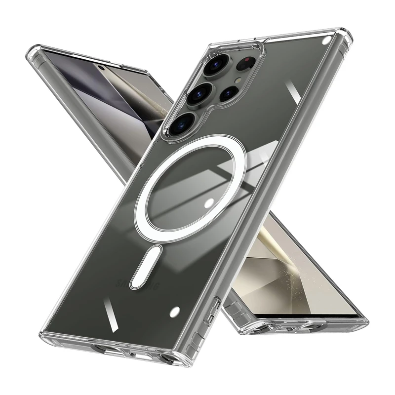 کاور آکوآرا مدل MagSafe BKRNG مناسب برای گوشی موبایل سامسونگ Galaxy S25 Ultra به همراه محافظ لنز دوربین