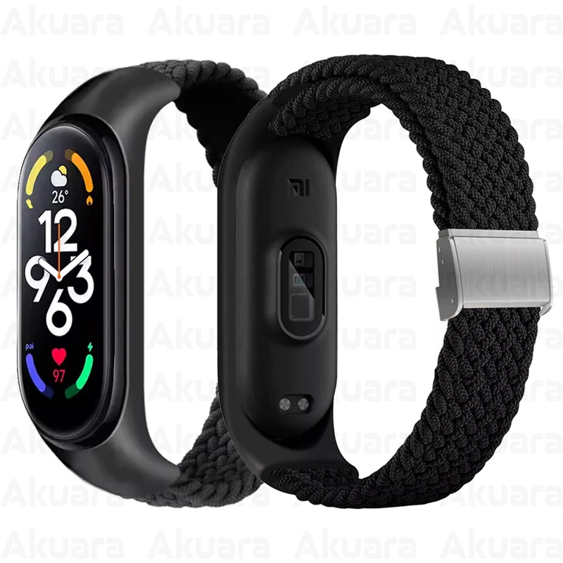 بند ساعت آکوآرا مدل Woven GK مناسب برای ساعت هوشمند شیائومی Mi Band 4/5/6