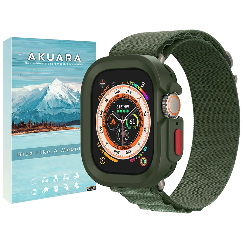 بند آکوآرا مدل Alpine Amizze مناسب برای اپل واچ سری Ultra / Ultra 2 سایز 49mm به همراه کاور