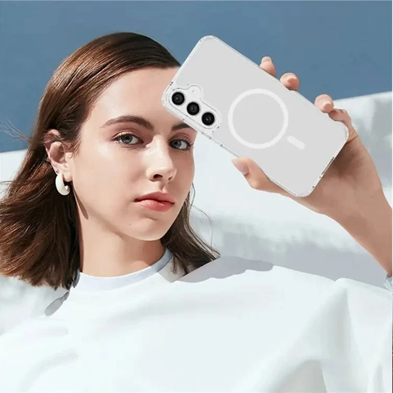 کاور آکوآرا مدل MagSafe BKRNG مناسب برای گوشی موبایل سامسونگ Galaxy S23 FE به همراه محافظ لنز دوربین