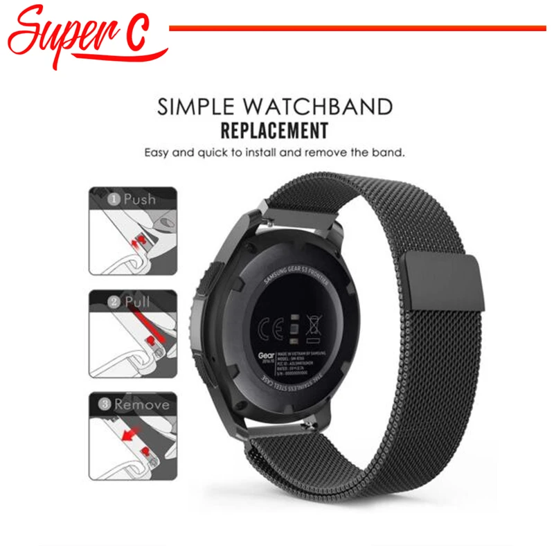 بند سوپرسی مدل Milanese مناسب برای ساعت هوشمند سامسونگ Galaxy Watch 3 41mm / Watch 4 40mm / Watch 4 42mm / Watch 4 44mm / Watch 4 46mm