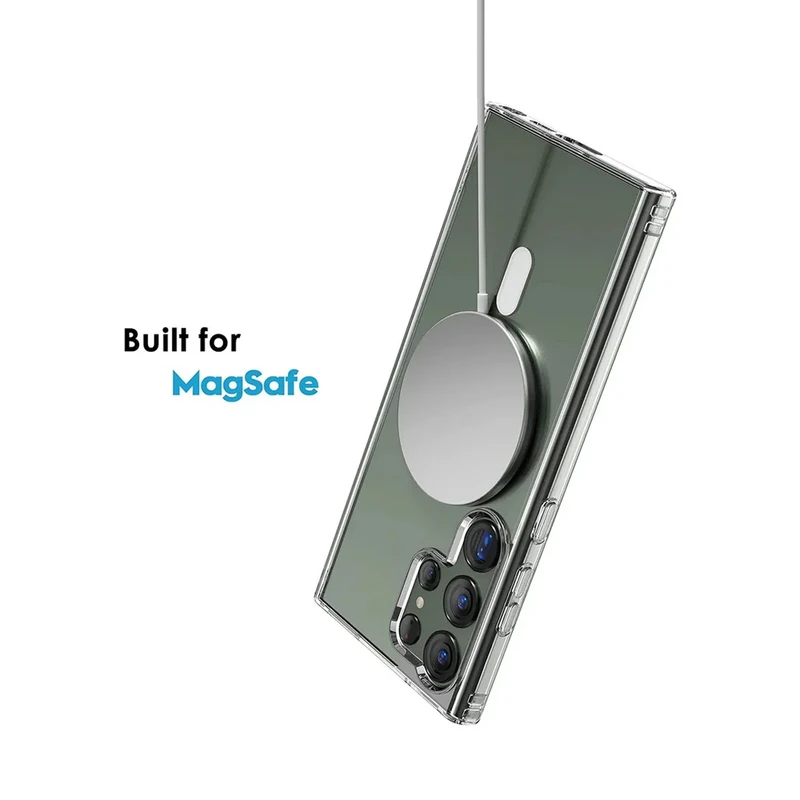 کاور آکوآرا مدل MagSafe BKRNG مناسب برای گوشی موبایل سامسونگ Galaxy S23 Ultra به همراه محافظ لنز دوربین