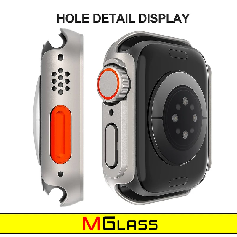 کاور ام‌گلس مدل MG-Ultra مناسب برای اپل واچ Series 4 44mm / Series 5 44mm / Series 6 44mm به همراه محافظ صفحه نمایش