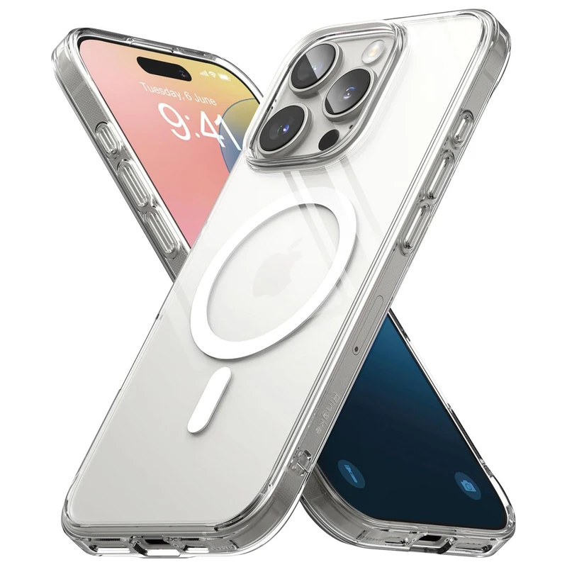 کاور اسپریگ مدل Magset FLNS مناسب برای گوشی موبایل اپل iPhone 16 Pro Max به همراه محافظ صفحه نمایش و محافظ لنز دوربین