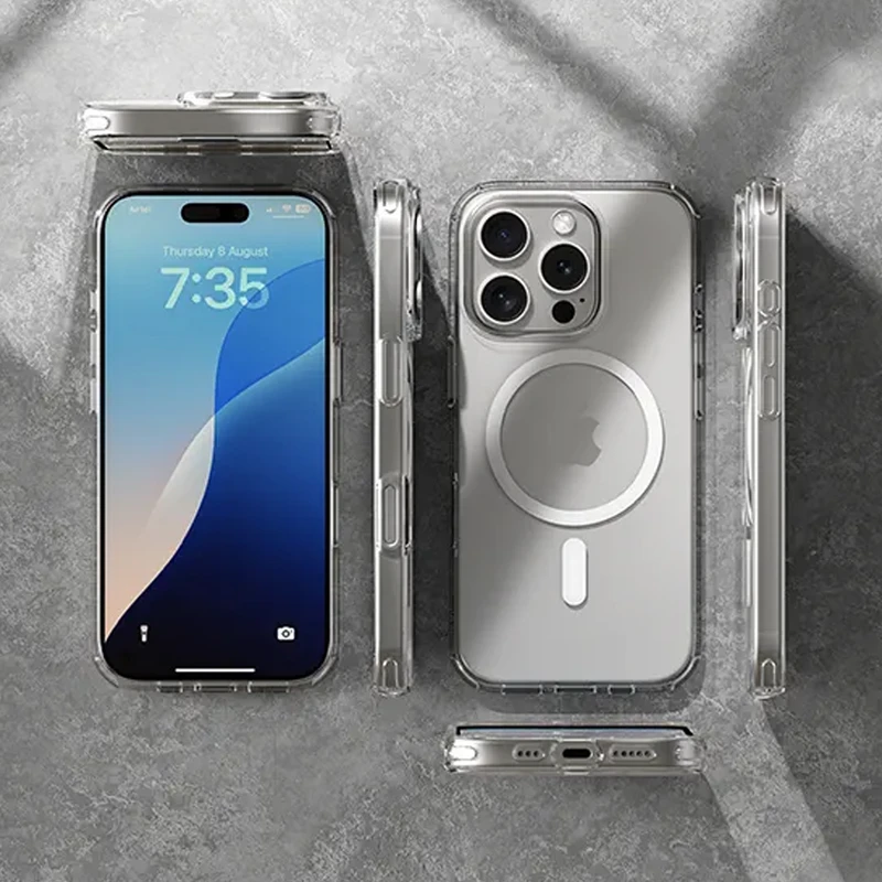 کاور اسپریگ مدل Magset مناسب برای گوشی موبایل اپل iPhone 13 Pro Max به همراه محافظ صفحه نمایش و محافظ لنز دوربین