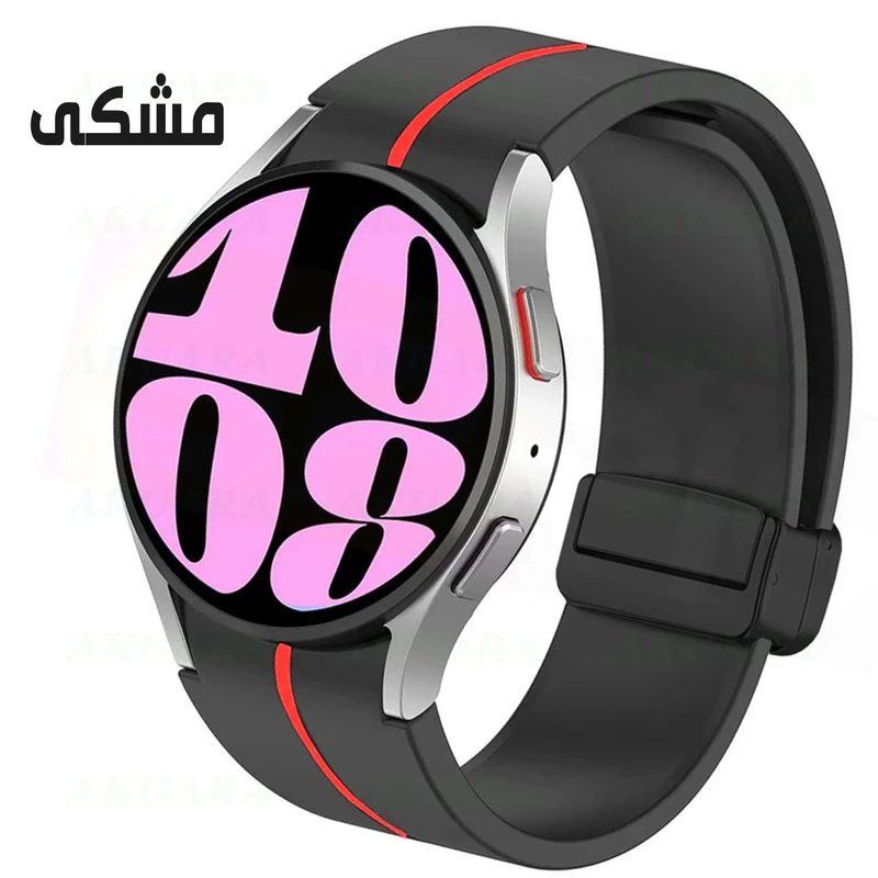 بند آکوآرا مدل Mag Line BKRD مناسب برای ساعت هوشمند سامسونگ Galaxy Watch 4/5/6/7/FE size 40/43/44/46/47mm