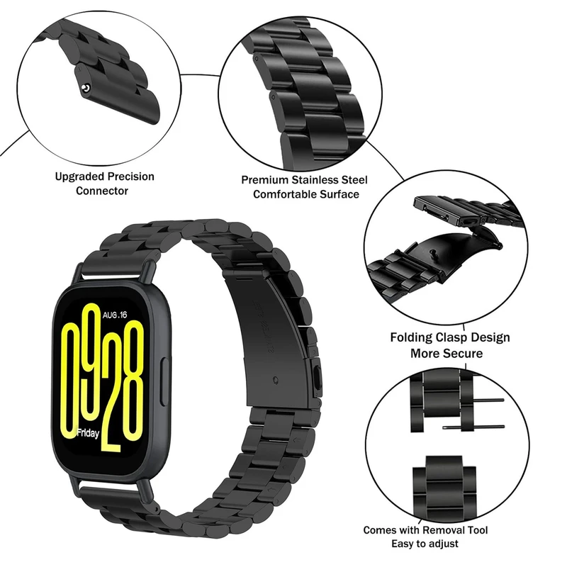 بند برنارد مدل 3Bead BR TW مناسب برای ساعت هوشمند شیائومی Redmi Watch 5 Active / Redmi Watch 5 Lite