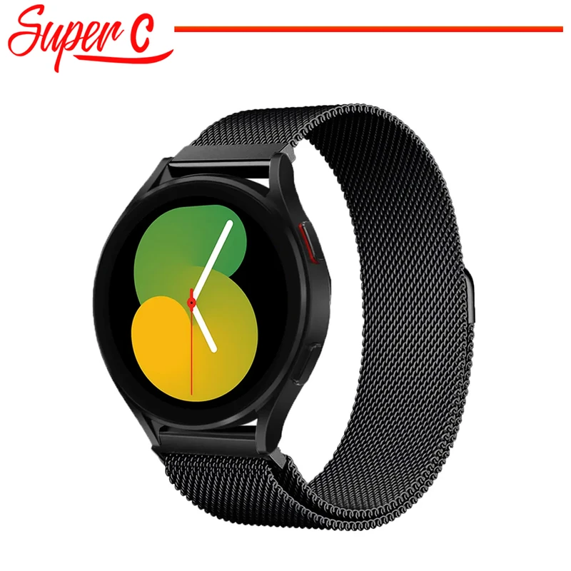بند سوپرسی مدل Milanese مناسب برای ساعت هوشمند سامسونگ Galaxy Watch 3 41mm / Watch 4 40mm / Watch 4 42mm / Watch 4 44mm / Watch 4 46mm