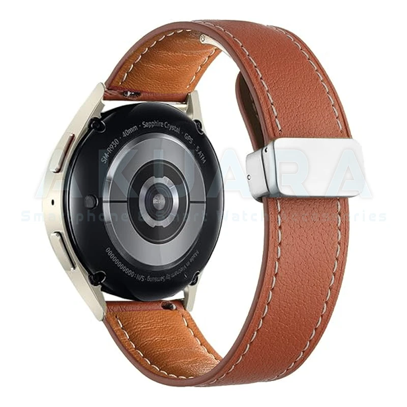 بند آکوآرا مدل Leathery Magnet مناسب برای ساعت هوشمند سامسونگ Galaxy watch Active 40mm / Active 2 40mm / Active 2 44mm