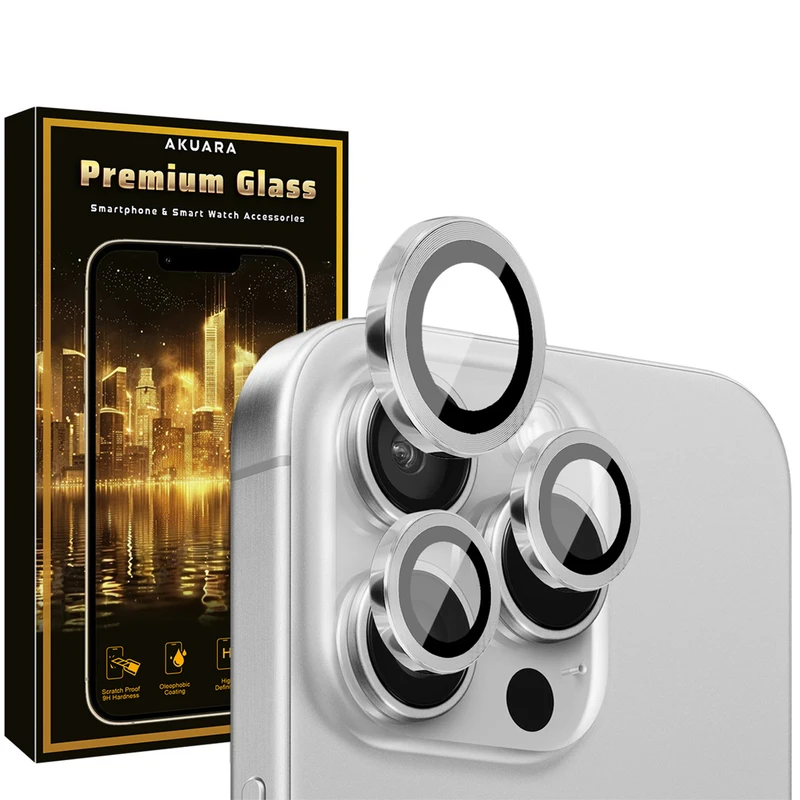 محافظ لنز دوربین آکوآرا مدل Ringi Premium مناسب برای گوشی موبایل اپل iPhone 13 pro / 13 pro max