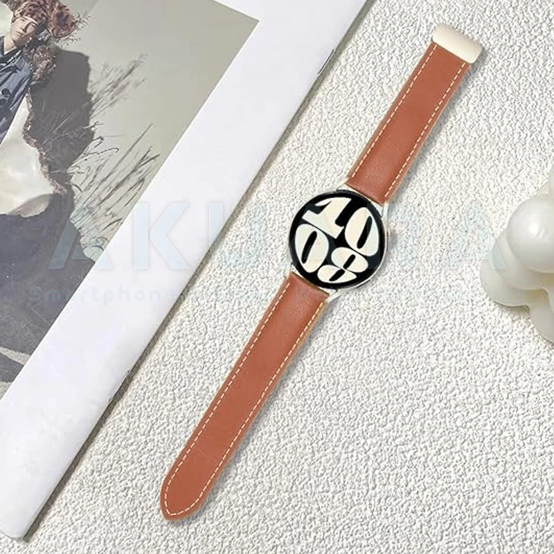 بند آکوآرا مدل Leathery Magnet AK مناسب برای ساعت هوشمند شیائومی Redmi Watch 5 Active / Watch 5 Lite