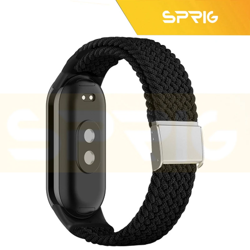 بند اسپریگ مدل BraidedSGK-CLGuard مناسب برای ساعت هوشمند شیائومی Mi band 8 به همراه کاور