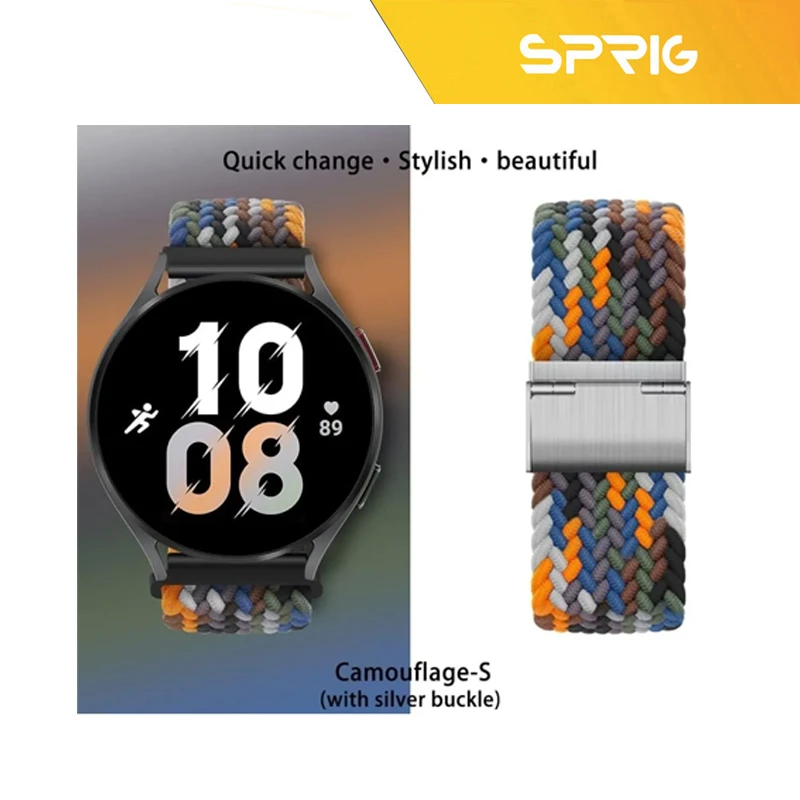 بند اسپریگ مدل Braided SGK TW مناسب برای ساعت هوشمند سامسونگ Galaxy Watch 3 45mm / Gear S3 Frontier / Gear S3 classic size 22mm