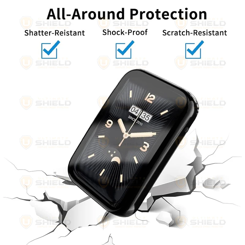 بند آلتیمیت شیلد مدل Silic Jelly Protection مناسب برای ساعت هوشمند شیائومی Mi Band 7 Pro به همراه کاور