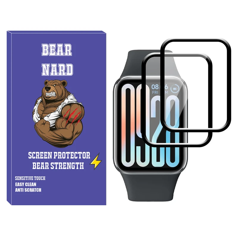 محافظ صفحه نمایش برنارد مدل Nano Pmma BR مناسب برای ساعت هوشمند شیائومی Smart Band 9 Pro بسته دو عددی