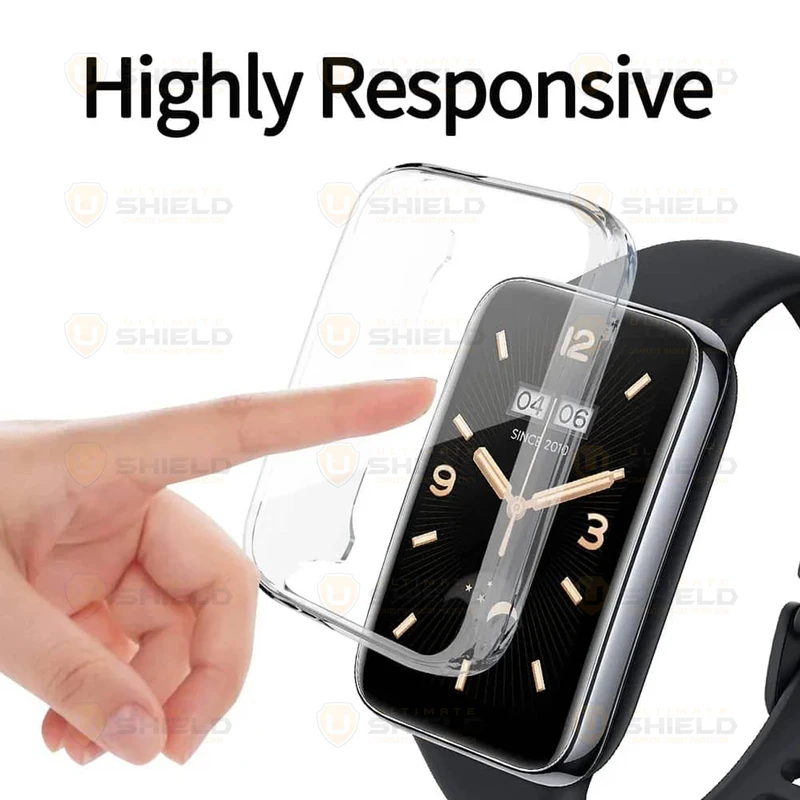 بند آلتیمیت شیلد مدل Silic Jelly Protection مناسب برای ساعت هوشمند شیائومی Mi Band 7 Pro به همراه کاور