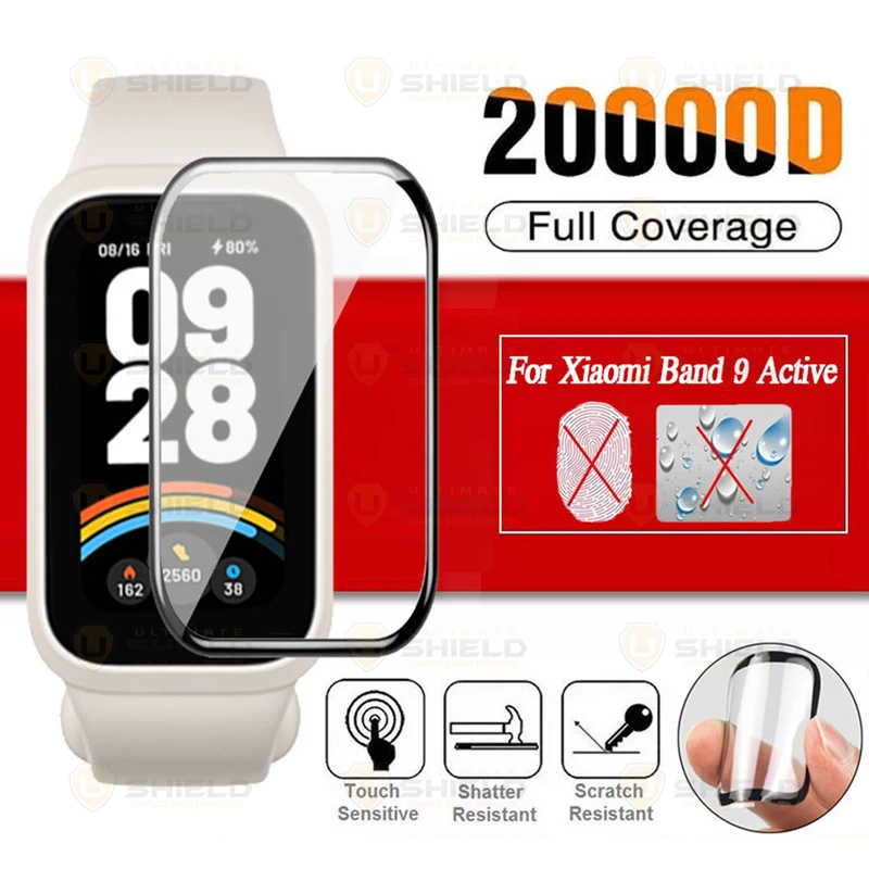 محافظ صفحه نمایش آلتیمیت شیلد مدل Nano Pmma مناسب برای ساعت هوشمند شیائومی Smart Band 9 Active بسته دو عددی
