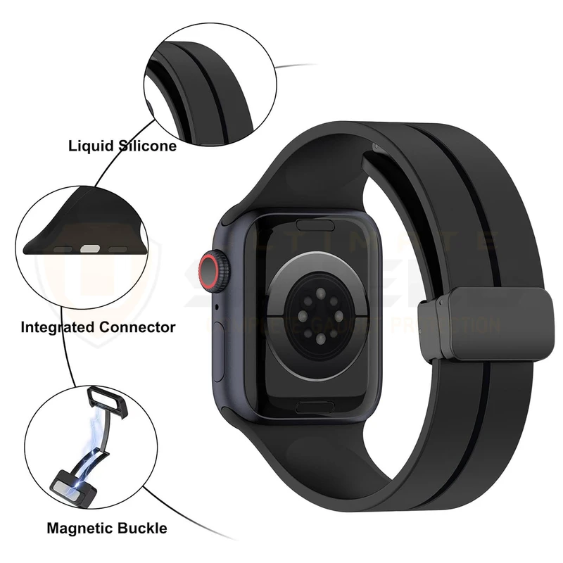 بند آلتیمیت شیلد مدل SIC Mag Defender مناسب برای اپل واچ سری 7/8/9 سایز 41mm به همراه کاور