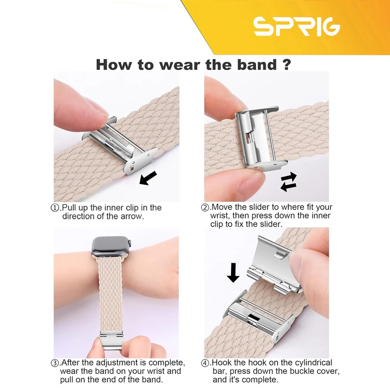 بند اسپریگ مدل Braided SGK مناسب برای اپل واچ Series Se 44mm